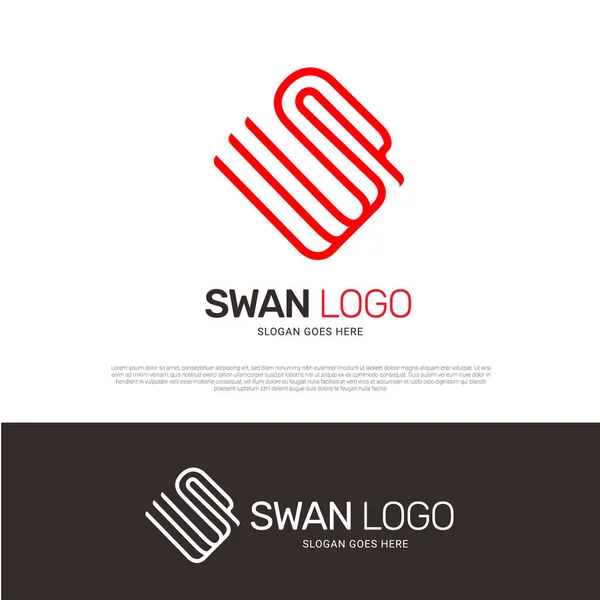 Cisne Pássaro Logotipo Ícone Símbolo Design Vetores De Stock Royalty-Free
