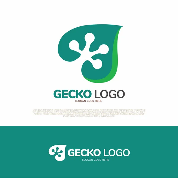 Lagarto Gecko Reptil Animal Logotipo Icono Símbolo Diseño — Vector de stock