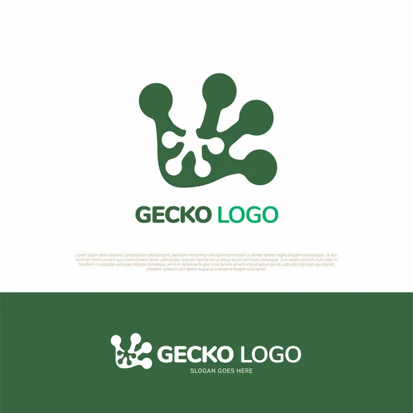 Gecko Jaszczurka Gad Zwierząt Logo Ikona Projekt Symbolu — Wektor stockowy