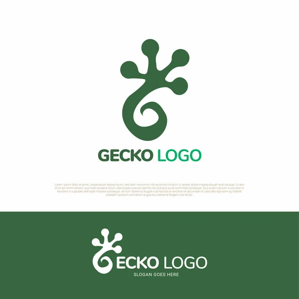 Gecko Lagarto Réptil Animal Logotipo Ícone Símbolo Design Gráficos De Vetores