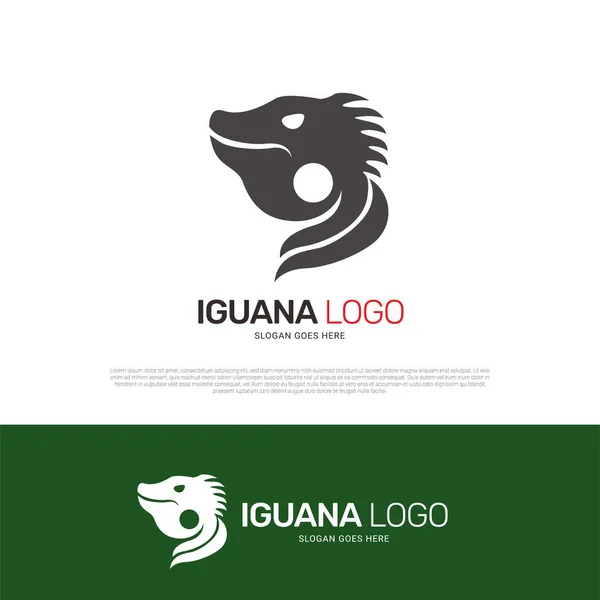 Projeto Símbolo Ícone Logotipo Réptil Iguana — Vetor de Stock