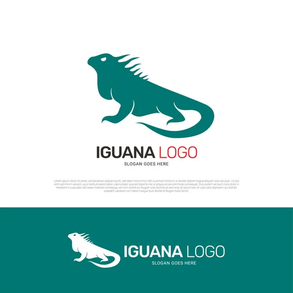 Projeto Símbolo Ícone Logotipo Réptil Iguana — Vetor de Stock