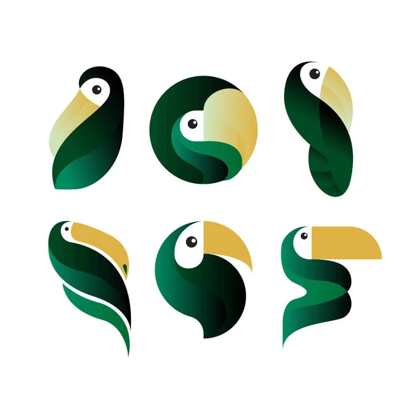 Toekan Ara Vogel Dier Logo Pictogram Symbool Ontwerp Sjabloon — Stockvector