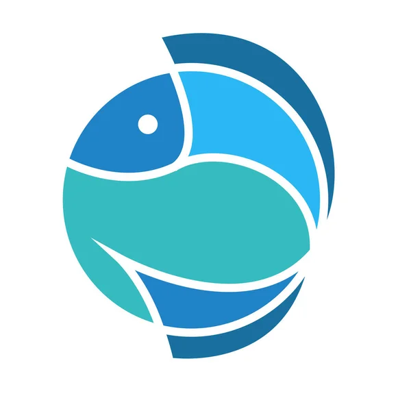 Oceano Peixe Mar Símbolo Ícone Logotipo Gráficos De Vetores