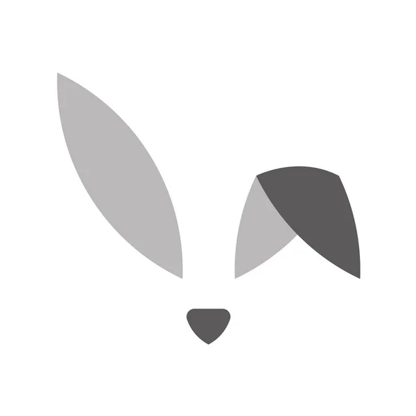 Symbole Icône Logo Animal Animal Compagnie Lapin — Image vectorielle