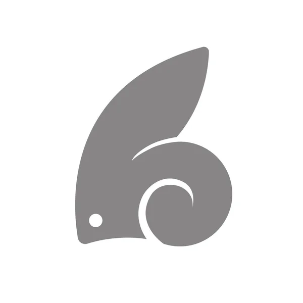 Tavşan Memeli Hayvan Logosu Simgesi — Stok Vektör
