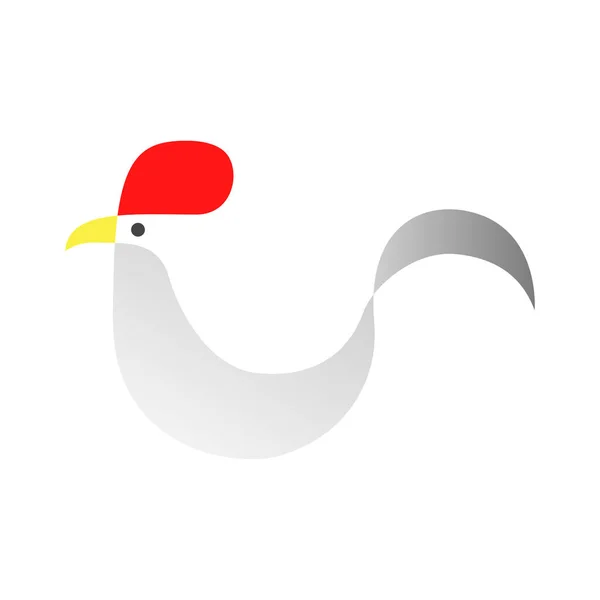 Csirke Kakas Kakas Logó Szimbólum Ikon Állat — Stock Vector
