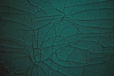 Koyu yeşil çatlamış diş minesi dokusu, çatırdayan sanat arkaplanı