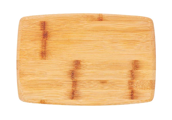 Bamboo Serving Board Sushi Isolated White — Stock Photo, Image