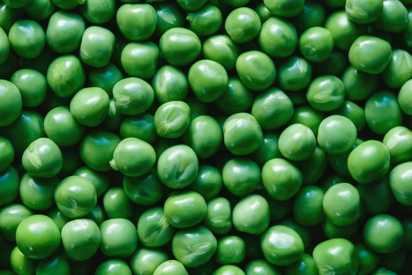 Textura Marco Completo Guisantes Verdes Frescos Fondo Alimentos Verduras Temporada — Foto de Stock