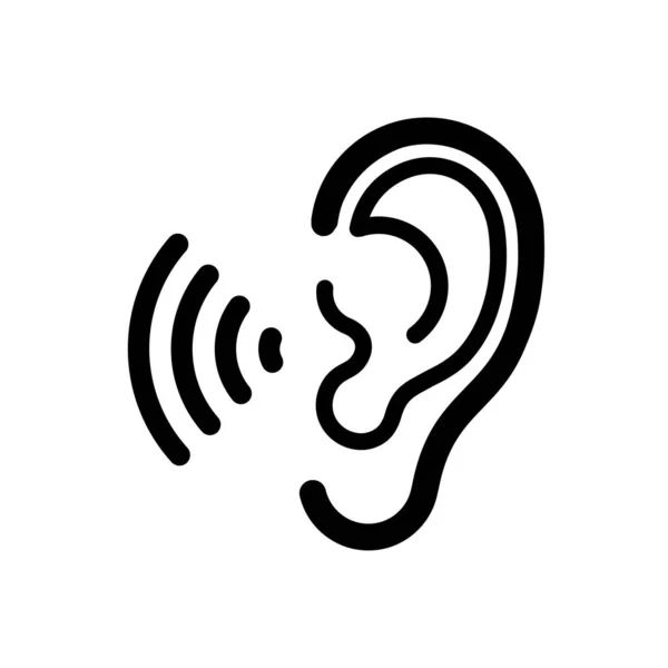 Ikona Dostępu Uniwersalnego Ikona Słuchu Ikona Dostępności Wektor — Zdjęcie stockowe