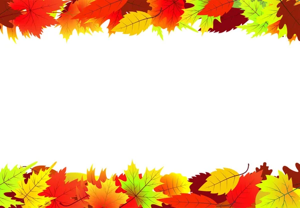 Horizontale Banner Mit Leuchtenden Herbstblättern Herbsthintergrund Und Platz Für Text — Stockfoto