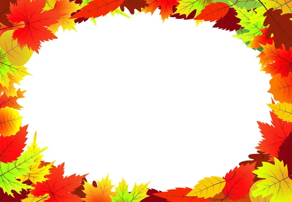 Горизонтальные Баннеры Яркими Осенними Листьями Осенний Фон Место Текста Дизайн Стоковое Изображение