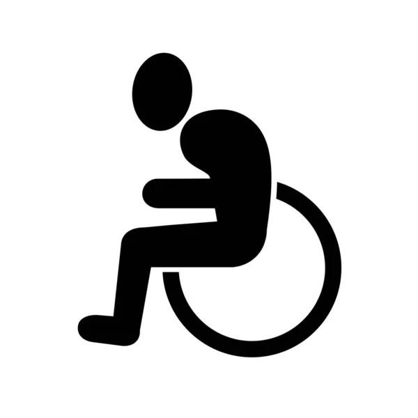 Idosos Estão Cadeiras Rodas Reabilitação Após Trauma Ícone Imagens Royalty-Free