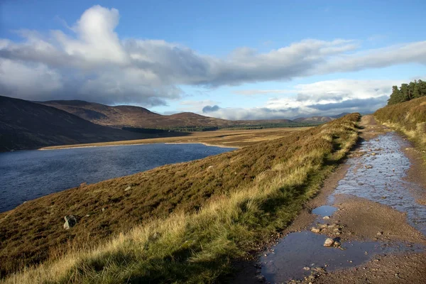 Caminho Redor Loch Muick Royal Deeside Ballater Aberdeenshire Escócia Reino — Fotografia de Stock