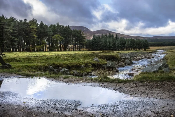 Allt Darrarie Fluindo Para Rio Muick Logo Abaixo Loch Muick — Fotografia de Stock