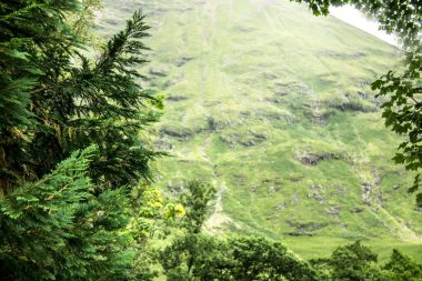 Glencoe, İskoçya 'nın güzel manzarası.