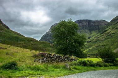 Glencoe, İskoçya 'nın güzel manzarası.