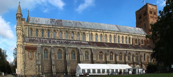 Cathédrale Cathédrale Albans Église Abbatiale Alban Hertfordshire Angleterre Royaume Uni — Photo