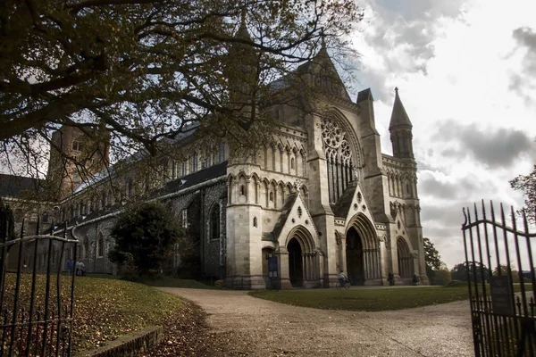 Albans Katedral Eller Katedral Och Klosterkyrkan Alban Hertfordshire England Storbritannien — Stockfoto