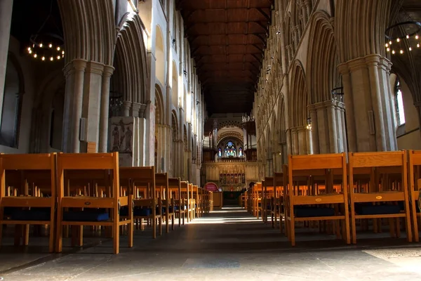 圣奥尔本斯大教堂的细节 英国赫特福德郡 — 图库照片