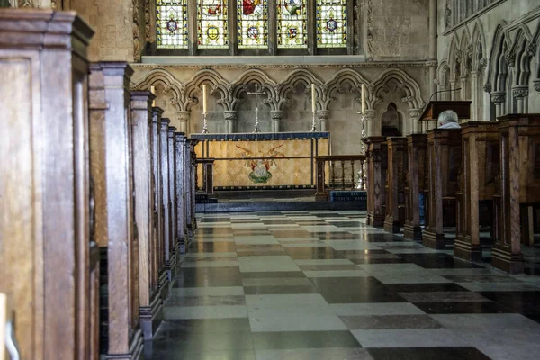 Détail Cathédrale Albans Hertfordshire Angleterre Royaume Uni — Photo