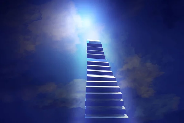Cennete Giden Merdiven Gökyüzüne Çıkan Merdiven — Stok fotoğraf