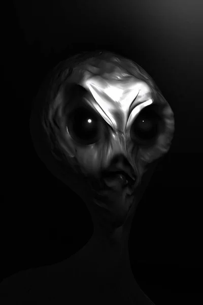 Alien Face Render Illustration — Stock Photo, Image
