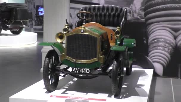 Pyshma Rusia 2021 Exposición Coches Retro Coche Dion Bouton 1906 — Vídeo de stock