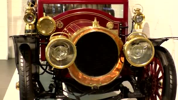 Pyshma Russia 2021 复古汽车展览 Delaunay Belleville Hb4 1911年 目前的展览是全部100件展品中的十分之一 也是其余三件展品中最早的一件 — 图库视频影像