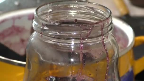 Preparation Cherry Jam Homemade Cherry Jam Especially Popular Winter Preparations — Stock Video
