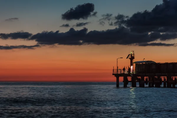 Pôr do sol no mar — Fotografia de Stock