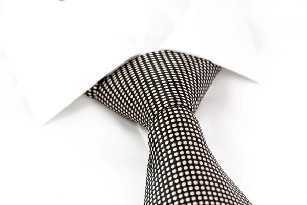 Black and white spotted tie — Stock Photo, Image