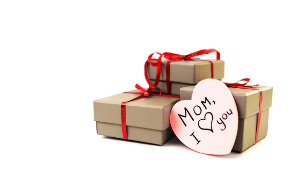 Heart near a box — Stock Photo, Image