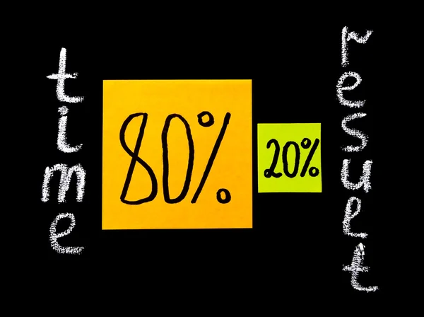 Pareto principle, eighty-twenty rule — Stock Photo, Image