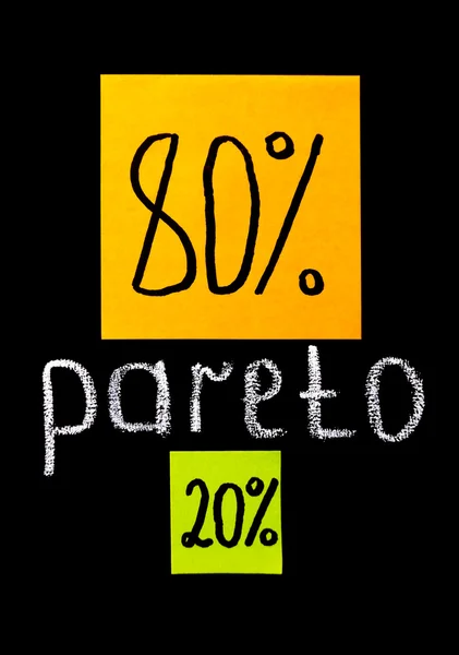 Pareto-elv, nyolcvan-húsz szabály — Stock Fotó