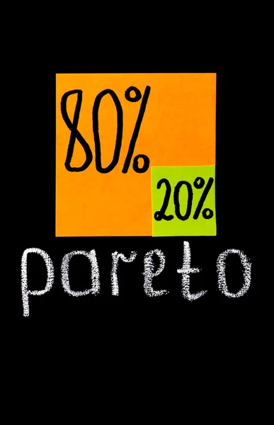 Principio de Pareto, regla de ochenta y veinte Imágenes de stock libres de derechos