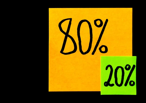 Pareto principle, eighty-twenty rule — Stock Photo, Image