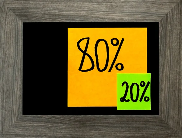 Pareto principle, eighty-twenty rule — Stock Photo, Image