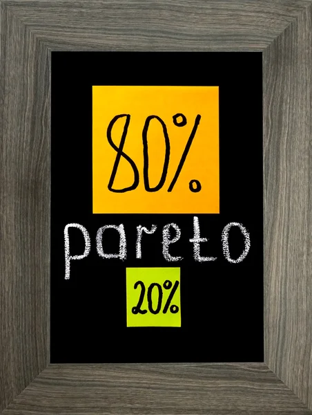 Pareto principle, eighty-twenty rule — Stock Photo, Image