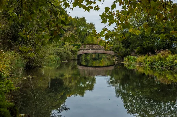 Uitzicht Langs Rivier Itchen Buurt Van Stad Winchester Verenigd Koninkrijk — Stockfoto