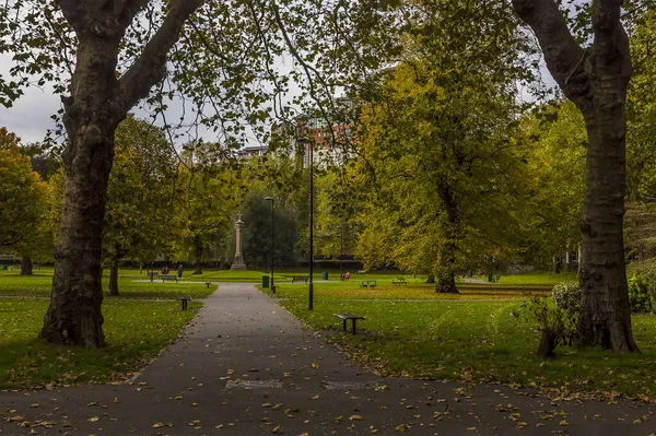 Queens Park Boyunca Southampton Ngiltere Sonbaharda Bir Manzara — Stok fotoğraf