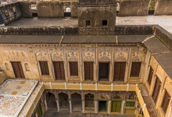 Ner Från Taket Haveli Mandawa Rajasthan Indien — Stockfoto