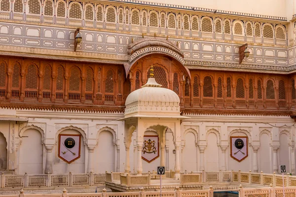 Blick Über Den Innenhof Des Junagarh Forts Bikaner Rajasthan Indien — Stockfoto