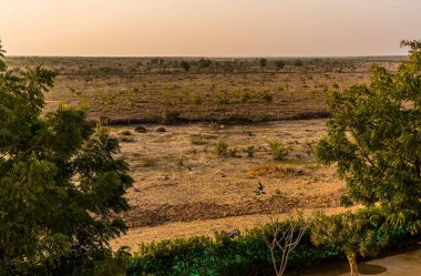 Jaisalmer, Rajasthan, Hindistan 'da sabah manzarası