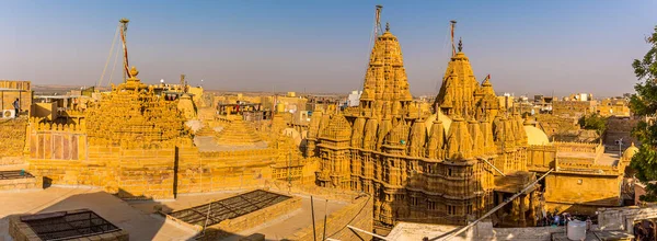 Widok Panoramiczny Dachy Starego Miasta Jaisalmer Rajasthan Indie — Zdjęcie stockowe