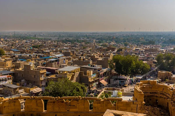 Jaisalmer Rajasthan Hindistan Daki Eski Şehirden Bir Manzara — Stok fotoğraf