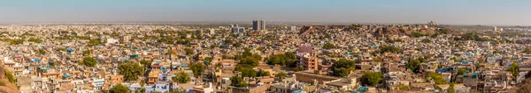 Uma Vista Panorâmica Através Cidade Azul Jodhpur Rajasthan Índia — Fotografia de Stock