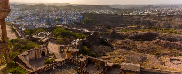 Vue Panoramique Sur Ville Bleue Jodhpur Rajasthan Inde — Photo