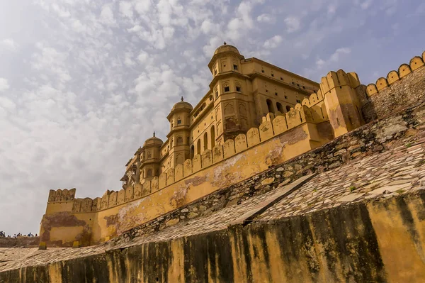 Widok Górę Bursztynowego Fortu Jaipur Rajasthan Indie — Zdjęcie stockowe